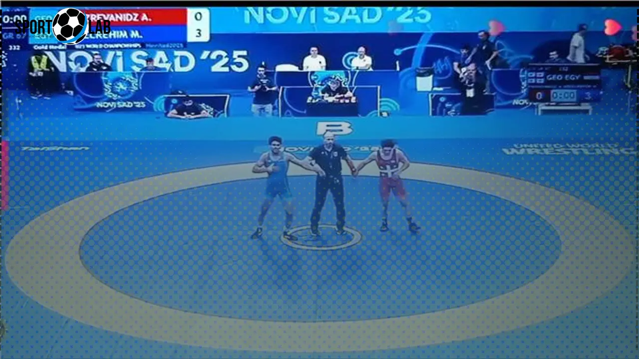 محمد حسن يتوج بذهبية بطولة العالم للمصارعة في صربيا